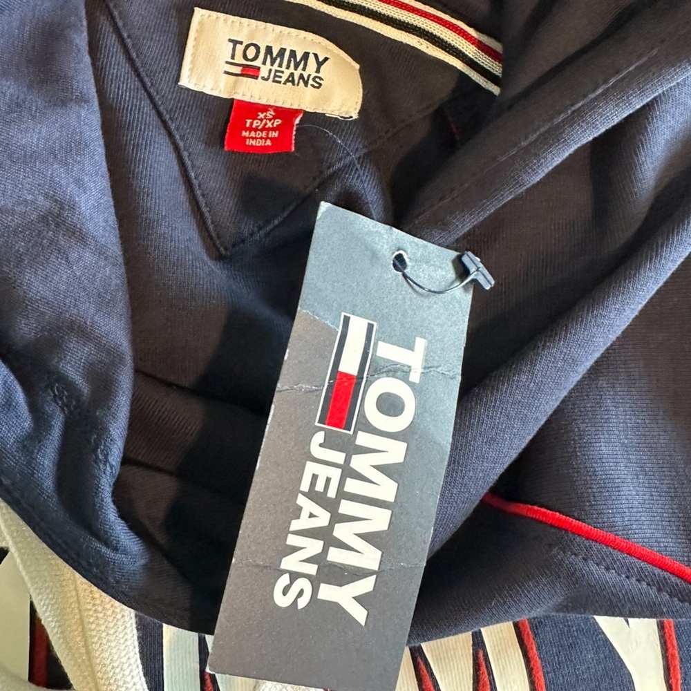 Tommy Jeans Navy Hoodie Pullover Sweater Dress XS - Picture 6 of 7